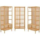 [en.casa] Trundholm Vemb Garderobenschrank 240 x 185 x 45 cm beige
