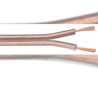 goobay Lautsprecherkabel transparent CCA - Boxenkabel Litzenkabel Subwoofer Kabel / 50m
