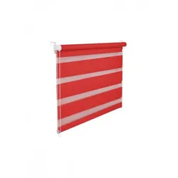 Doppelrollo Duorollo 85 cm breit 200 cm lang rot inkl. Seilzug Fensterrollo Klemmrollo Jalousie