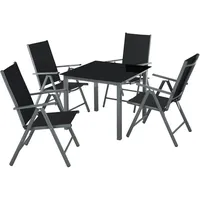 Tectake Sitzgruppe 5-tlg. dunkelgrau 403905