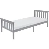 ML-Design Jugendbett ML-Design 90 x 200 cm Kiefer massiv grau