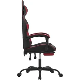vidaXL Gaming-Stuhl Kunstleder Schwarz & Weinrot