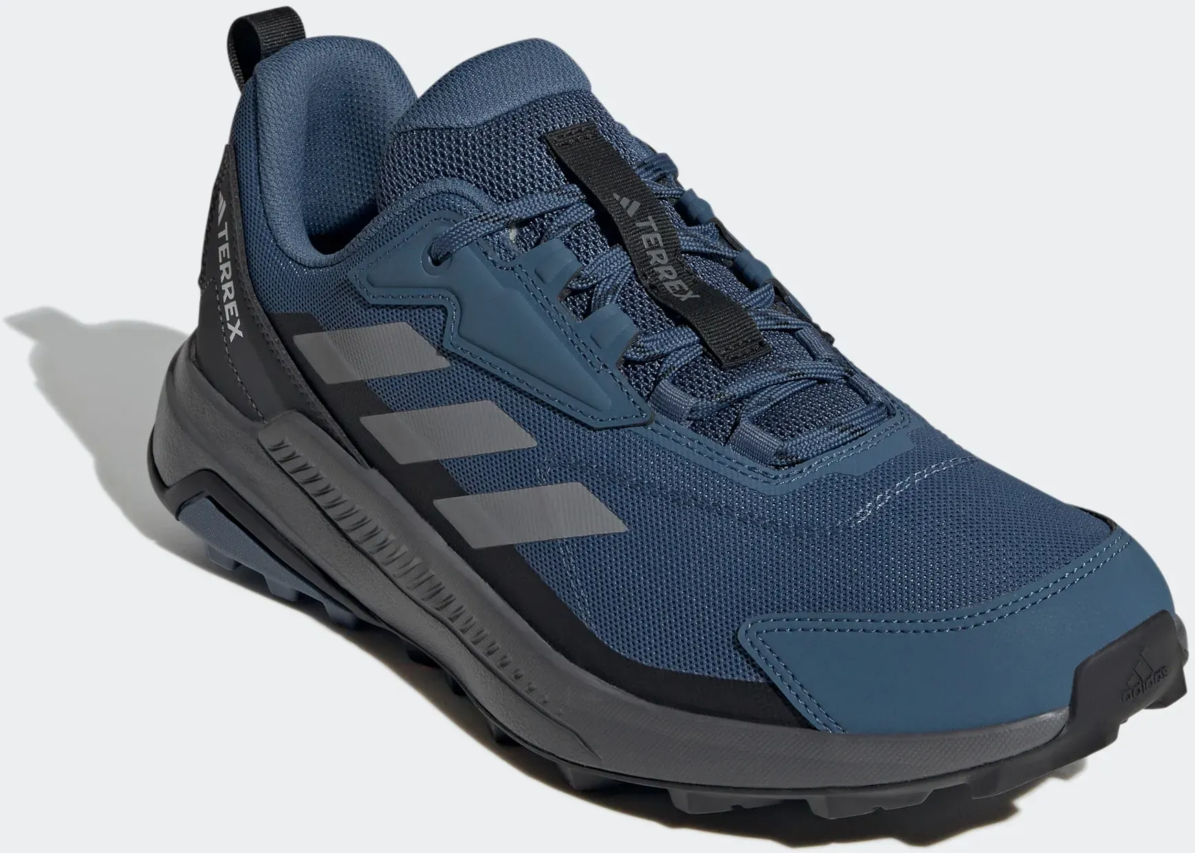 Wanderschuh ADIDAS TERREX "TERREX ANYLANDER", Gr. 48, blau (wonder steel, grau three, core schwarz), Textil, sportlich, Schuhe