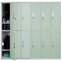 MCW Schließfach Preston T829, Schließfachschrank Wertfachschrank Spind, Metall 12 Fächer