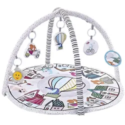 Chipolino Spielbogen Tiere, Musikfunktion, 5 Hängespielzeuge, Krabbeldecke weiß