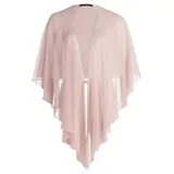 Vera Mont Damen Cape im Glitzer-Look ACC, Rosé/Silver - Einheitsgröße