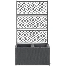 vidaXL Hochbeet mit Rankgitter 58 x 30 x 107 cm Schwarz