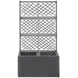 vidaXL Hochbeet mit Rankgitter 58 x 30 x 107 cm Schwarz