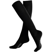Hudson Kniestrümpfe Relax Cotton 1 Paar Schwarz 39-42