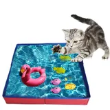 Giwoatln Faltbares Hundebad - 50x50x10cm Schwimmbecken Für Hunde Hundepool Faltbarer Klein Katzenpool Klappbar Eckig Swimmingpool PVC Planschbecken Für Große Kleine Hunde Katzen