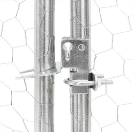 vidaXL Outdoor-Hundezwinger mit Tür 3x4x1 m Verzinkter Stahl