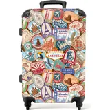 NoBoringSuitcases.com NoBoringSuitcases.com® Handgepäck, Hartschalenkoffer mit TSA Schloss, Trolley, Reisekoffer, Carry on, Rollkoffer, Klein oder Mittelgroß Mehrfarbig