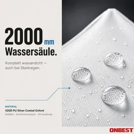 onbest Pavillon 3 x 3 m inkl. 4 Seitenteile Weiß