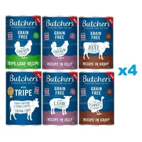 Butcher's Original Getreidefrei für Hunde 24 x 400 g - Pastete mit Huhn & Kutteln