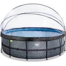 EXIT TOYS Stone Pool 450 x 122 cm inkl. Sandfilter und Abdeckung