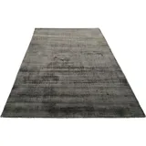 my home Teppich »Shirley«, rechteckig, Handweb Teppich, aus weicher Viskose, handgewebt, Wohnzimmer, 87857819-2 anthrazit 12 mm,