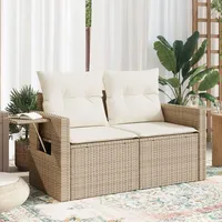 Festnight Gartensofa Rattan Sofa 2 Sitzer Lounge Sofa Outdoor Kleines Balkon Sofa Balkonmöbel Rattansofa Gartenlounge Polyrattan Gartenmöbel Set Balkon Lounge Balkon Möbel