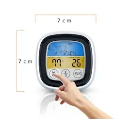 Intirilife Grillthermometer 7 x 7 cm rostfrei weiß