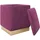 Phoenix Playboy Hocker, Lila, Textil, quadratisch, 37x44x37 cm, Stauraum, Wohnzimmer, Hocker, Sitzhocker