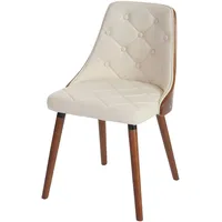 Mendler Esszimmerstuhl HWC-A75, Besucherstuhl Küchenstuhl, Walnuss-Optik Bugholz MVG-zertifiziert ~