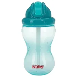 Nûby Trinkhalmbecher No-Spill Flip-It 360ml ab 12 Monaten in aqua