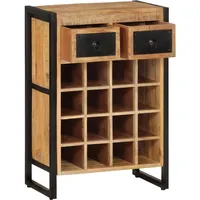 vidaXL Weinregal 16 Flaschen Massivholz 1-tlg. Braun
