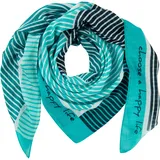 LAURA SCOTT Modetuch in petrol-weiß & Schriftdesign - NEW