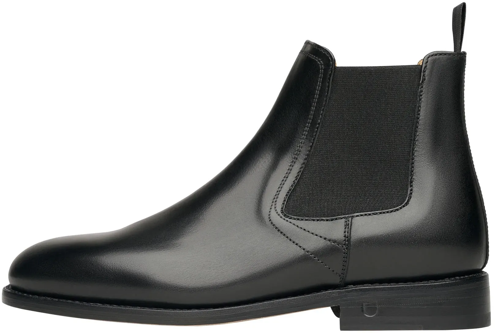 Schlupfboots HENRY STEVENS "Ella CB Businessschuh", Damen, Gr. 37,5, schwarz, Leder, klassisch, Schuhe Chelseaboots Schlupfboots Businessschuh Dandy-Boots, Damen Chelsea Boots Leder handgefertigt, Stiefelette