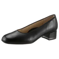 Pumps ARA "GRAZ", Damen, Gr. 5 (38), schwarz, Glattleder, elegant, Schuhe, Abendschuh, Festtagsschuh, Blockabsatz, glänzendes Detail am Absatz
