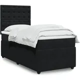 vidaXL Boxspringbett mit Matratze Schwarz 140x200 cm Samt