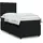 vidaXL Boxspringbett mit Matratze Schwarz 140x200 cm Samt