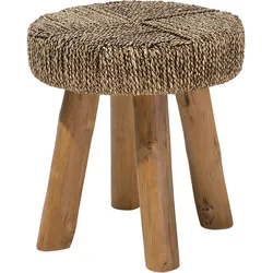 Beistelltisch Teakholz hellbraun ⌀ 44 cm KELSEY