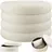 Tectake Sitzhocker mit Stauraum Bouclé 67 x 42 x 67 cm Creme-weiß