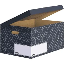 Bankers Box System 5er-Set Archiv-Klappdeckelbxen »Décor« blau, 36.7x29.5x57 cm