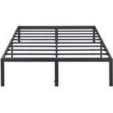 Olee sleep 45cm Stabiler Stahlbett / Stahl-Lattenrost / Anti-Rutsch-Unterstützung / Matratzenunterbau / Metallbett / Bettrahmen / Bett / 140 x 200cm / Full / Schwarz / Metall