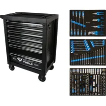 BRILLIANT TOOLS Werkstattwagen mit 7 Schubladen und 207 Premium-Werkzeugen
