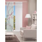 VISION S Schiebegardine BLINKI, Digitaldruck Bambus-Optik, mit abstraktem Motiv, 260x60cm, Farbe: Rot oder Türkis (Rot)