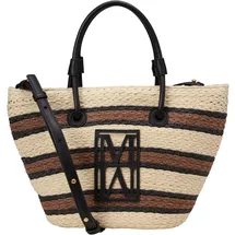 Marc O'Polo Shopper "mit edlen Echtleder-Details", Damen, Gr. B/H/T: 34cm x 22cm x 9cm, light raffia, Papierstroh, unifarben, Taschen Shopper