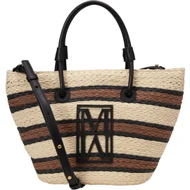 Marc O'Polo Shopper "mit edlen Echtleder-Details", Damen, Gr. B/H/T: 34cm x 22cm x 9cm, light raffia, Papierstroh, unifarben, Taschen Shopper