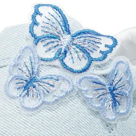 Buffalo Damen sportliche Halbschuhe/ Low Sneaker Paired Butterfly Blau Textil