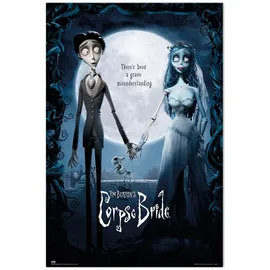 Grupo Erik Poster Corpse Bride Hochzeit mit einer Leiche Kunstdruck - Deko Wohnzimmer oder Deko Schlafzimmer - Deko Zimmer - Größe 61 x 91 - Offizielle Corpse Bride Fanartikel