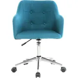 miliboo Design Bürosessel Stoff Blaugrün