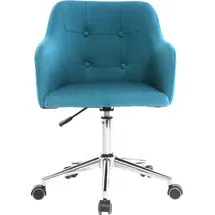 miliboo Design Bürosessel Stoff Blaugrün