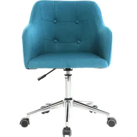 miliboo Design Bürosessel Stoff Blaugrün