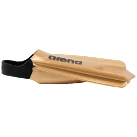 Arena Powerfin Pro II Schwimmbad-Trainingsflossen, Schwimmflossen für Erwachsene, Flossen aus 100% Silikon, Komfortable Kurzflossen für das Schwimmbad, GOLD, - 44/45