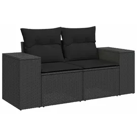 vidaXL Sofa Set 7-tlg. Loungesofa schwarz