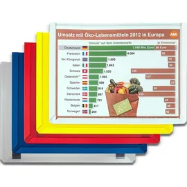 Eichner Magnet-Sichttasche DIN A6 quer Blau 10 St.