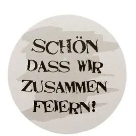Sovie Horeca Bierdeckel Schön dass du da bist mit grauen Hintergrund 100 Stück