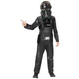 Rubie ́s Kostüm Star Wars Rogue One Death Trooper Kinderkostüm, Kostüm für den Todestruppen-Nachwuchs aus schwarz 140