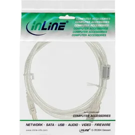 InLine USB-A auf USB-B 5 m Transparent